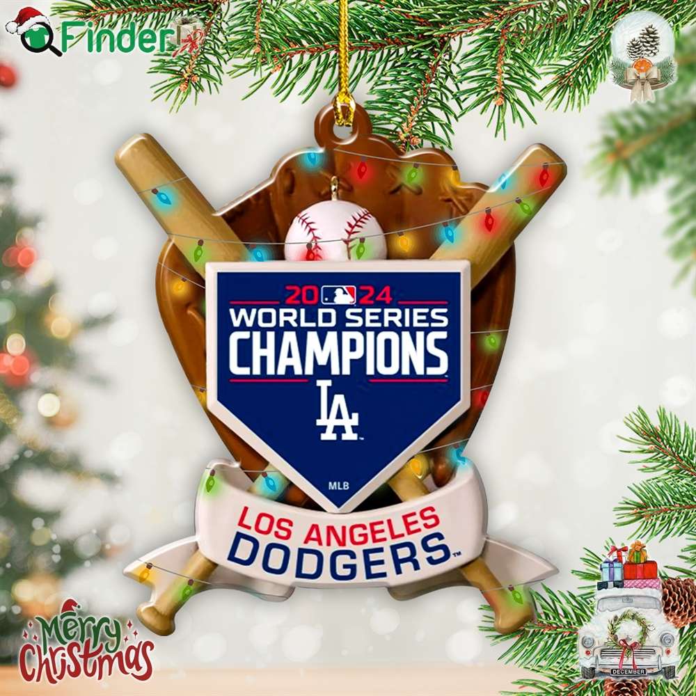 Los Angeles Dodgers 2024 World Series Champion Ornament Christmas Tree Los Angeles Dodgers 2024 World Series Champion Ornament Christmas Tree