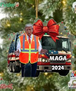 Trump 2024 Garbage Truck Ornament 2024 Trump Ornament Trump Garbage Truck