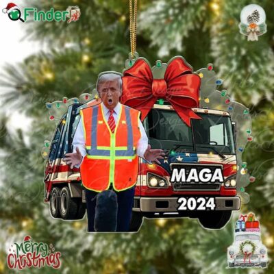 Trump 2024 Garbage Truck Ornament 2024 Trump Ornament Trump Garbage Truck