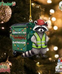 Christmas Trump Identify As Maga Garbage With Dumpster Ornament