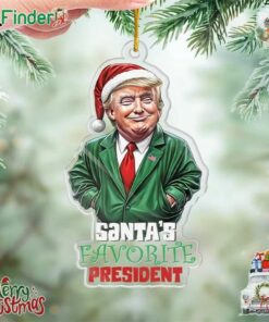 Trump Santa's Favorite President Is Back Merry Christmas Ornament