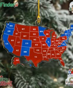 Us Presidential Map Election 2024 Ornament Trump Ornament Gift