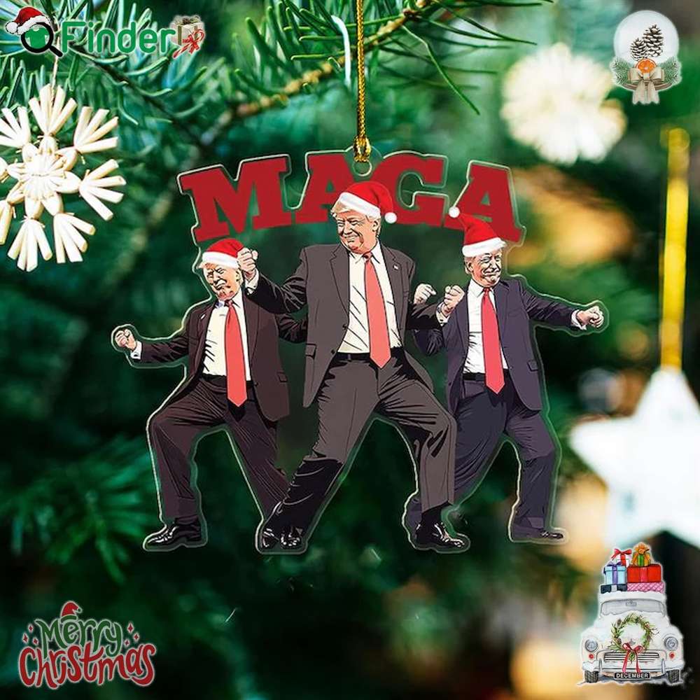 Maga Santa Trump Dance Ornament Maga Santa Trump Dance Ornament