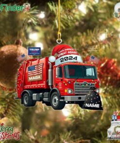 Personalized Trump Garbage Truck Ornament Trump Vance Maga 2024 Ornament