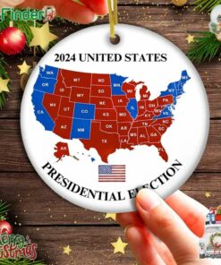 2024 United States Presidential Election Ornament Trump Ornament Gift Us Presidential Election 2024 Map Ornament