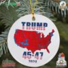Trump 45 47 2024 Ornament Gift Us Presidential Election 2024 Map