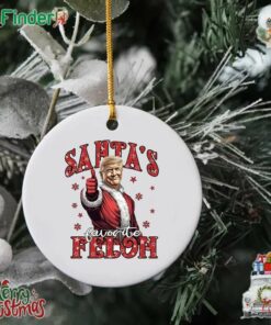 Trump Santa's Favorite Felon Ornament Christmas