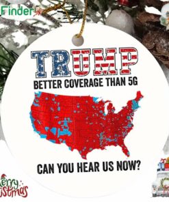 Trump Ornament Gift Us Presidential Election 2024 Map Ornament