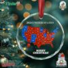 Us Presidential Election 2024 Map Merry Christmas Ornament