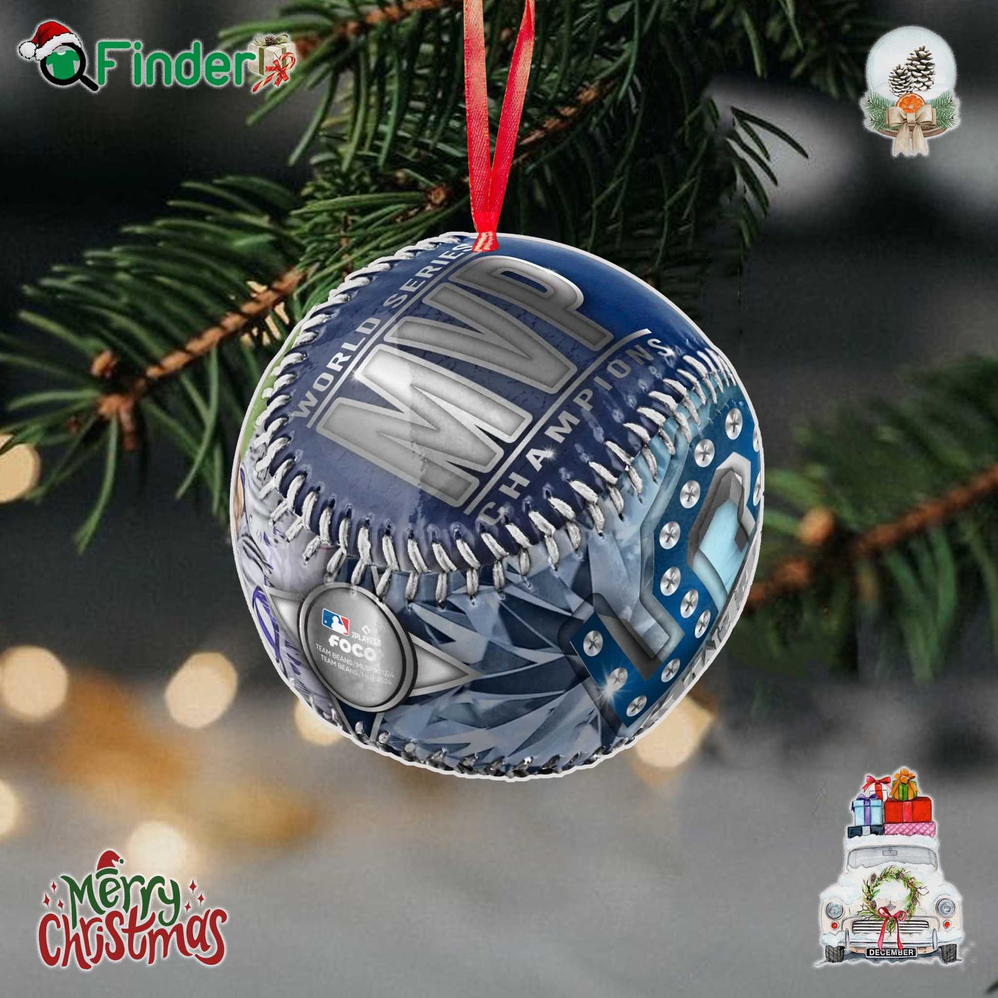 Freddie Freeman Los Angeles Dodgers 2024 World Series Champions Mvp Baseball Ornament Freddie Freeman Los Angeles Dodgers 2024 World Series Champions Mvp Baseball Ornament