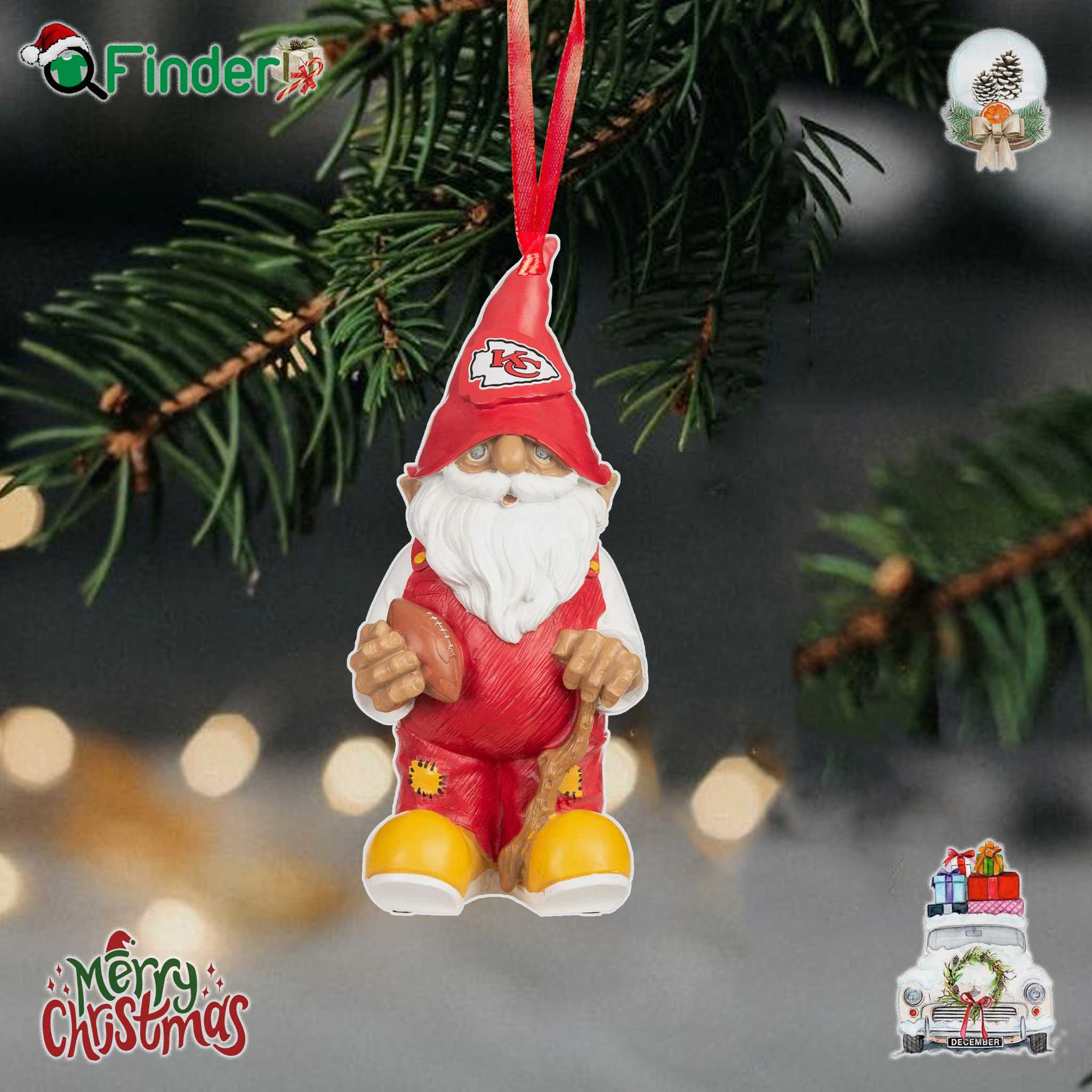 Kansas City Chiefs Team Gnome Ornament Kansas City Chiefs Team Gnome Ornament