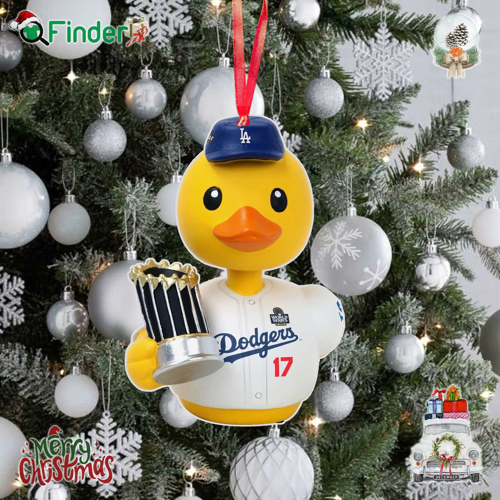 Shohei Ohtani Los Angeles Dodgers 2024 World Series Champions Duck Ornament Shohei Ohtani Los Angeles Dodgers 2024 World Series Champions Duck Ornament