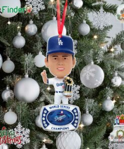 Shohei Ohtani Los Angeles Dodgers 2024 World Series Champions Ring Base Mini Bighead Ornament