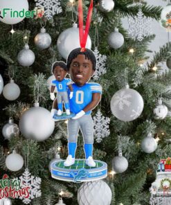 Terrion Arnold Detroit Lions Bobble Dubblz Ornament