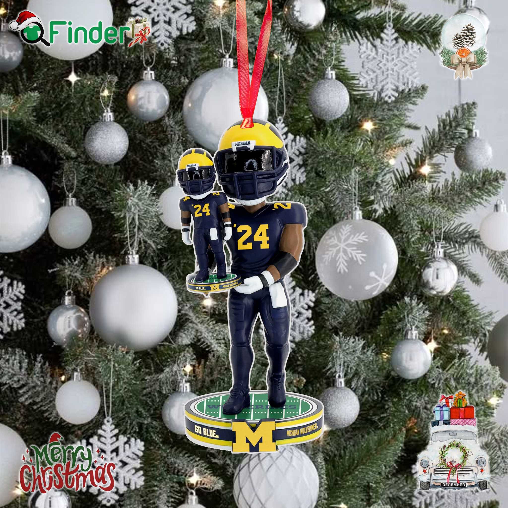 Michigan Wolverines Bobble Dubblz Ornament Michigan Wolverines Bobble Dubblz Ornament