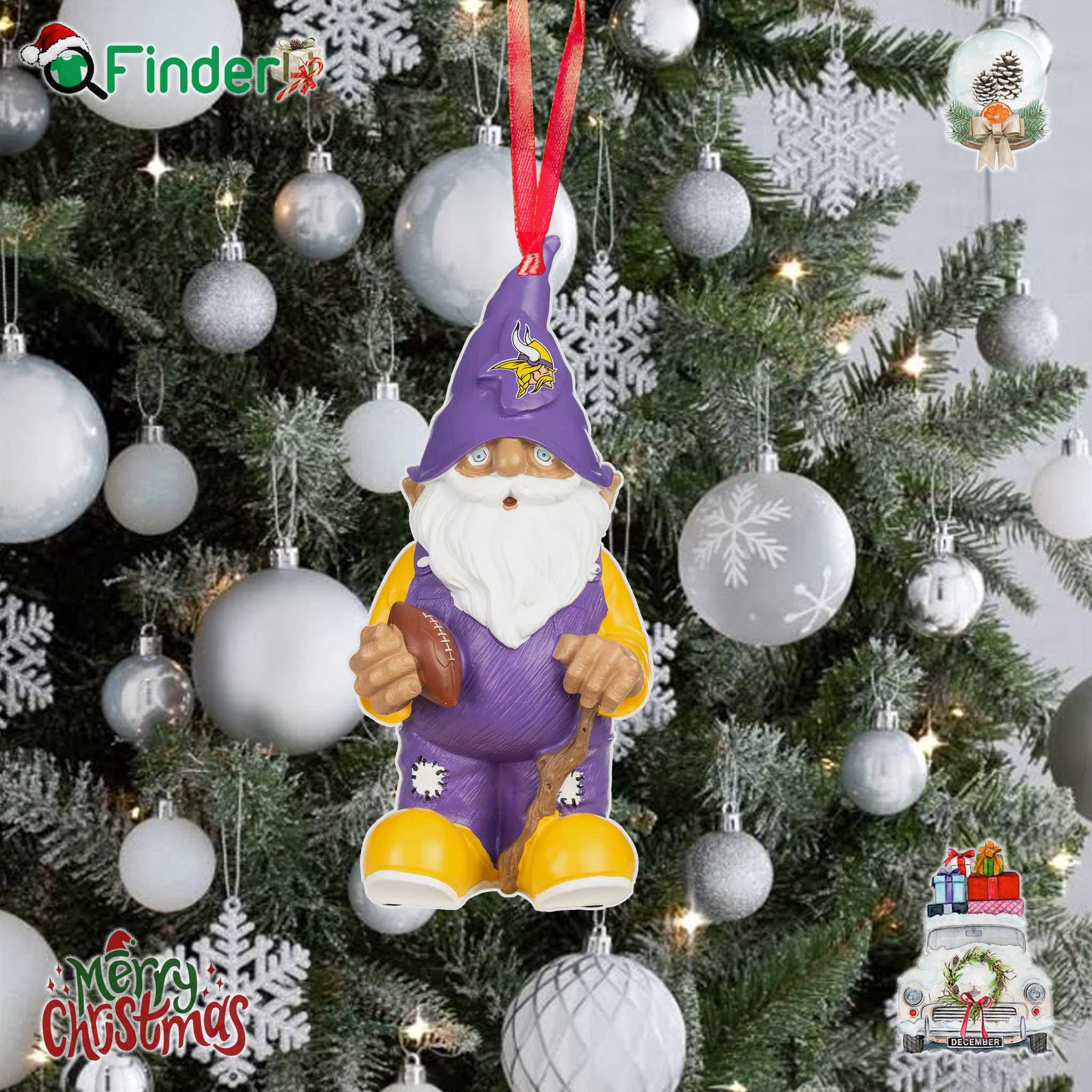 Minnesota Vikings Team Gnome Ornament Minnesota Vikings Team Gnome Ornament