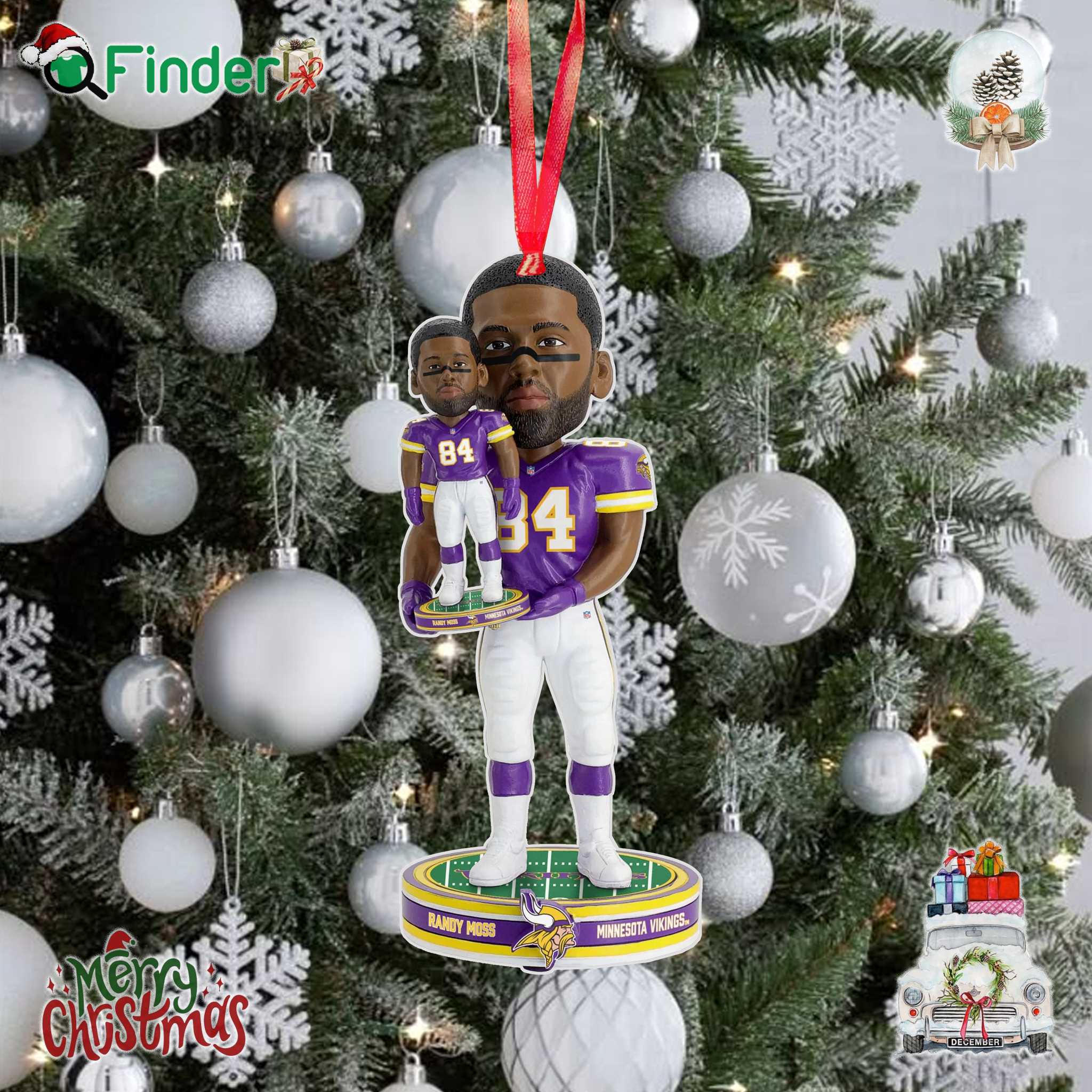 Randy Moss Minnesota Vikings Bobble Dubblz Ornament Randy Moss Minnesota Vikings Bobble Dubblz Ornament