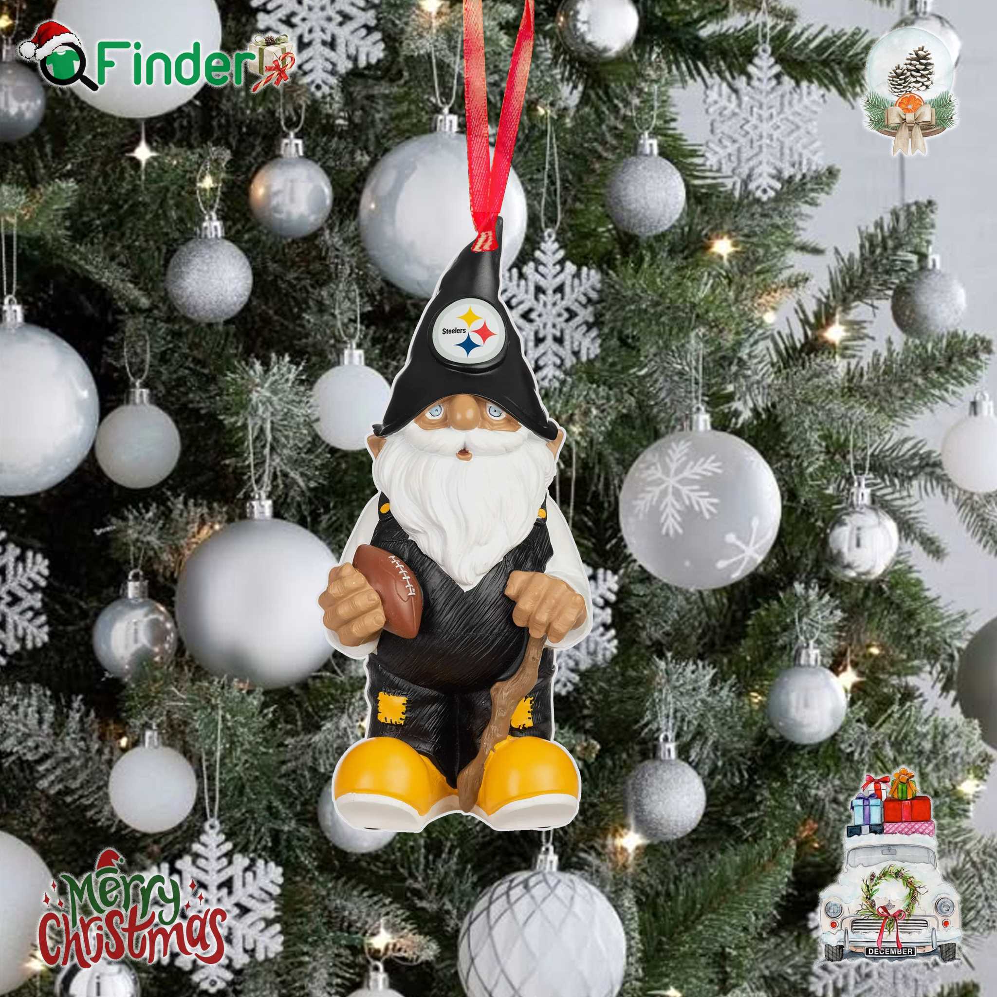 Pittsburgh Steelers Team Gnome Ornament Pittsburgh Steelers Team Gnome Ornament