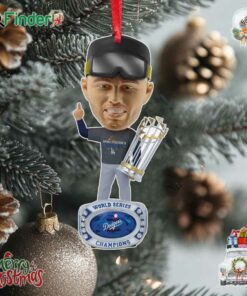 Freddie Freeman Los Angeles Dodgers 2024 World Series Champions Locker Room Outfit Ring Base Bighead Ornament