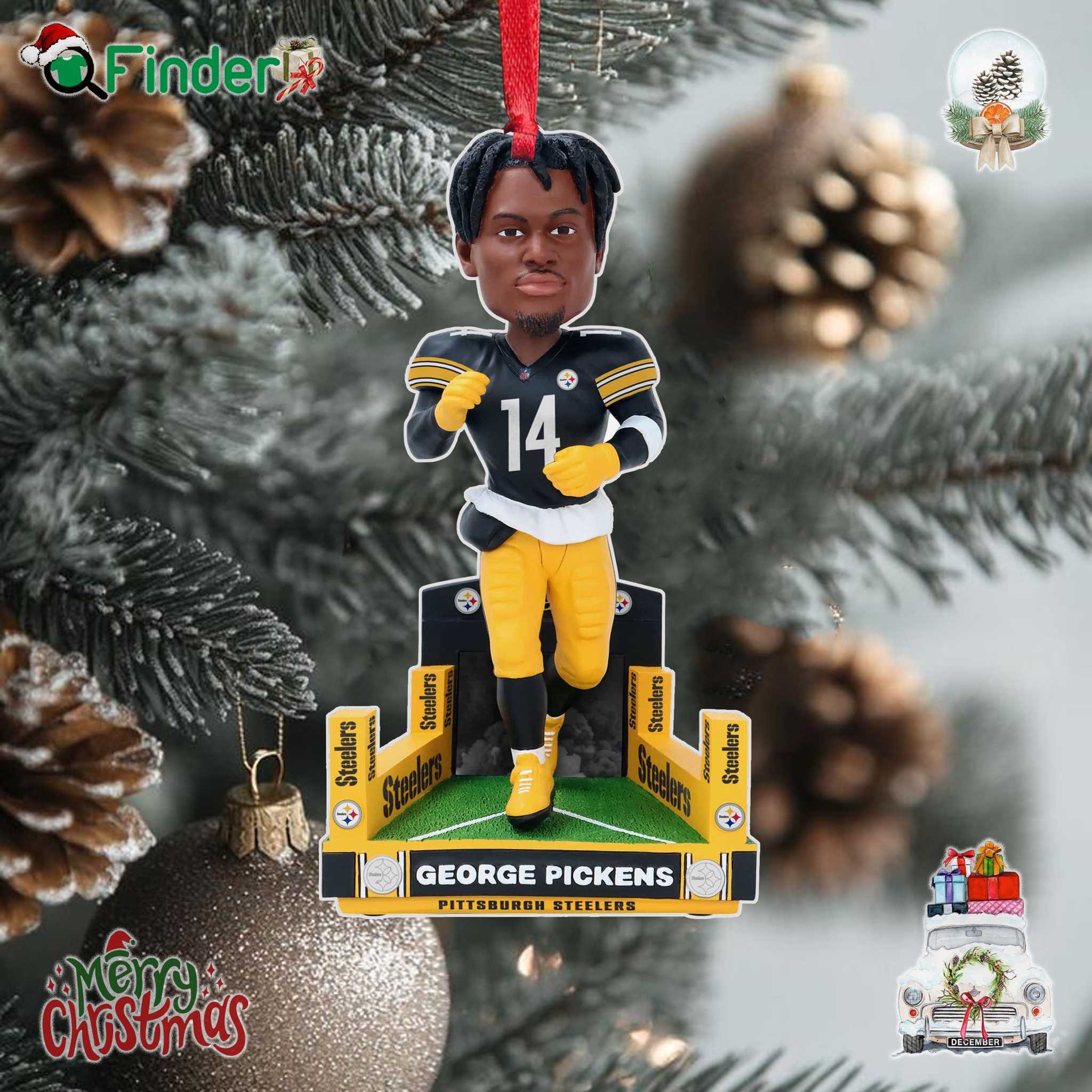 George Pickens Pittsburgh Steelers Tunnel Entrance Ornament George Pickens Pittsburgh Steelers Tunnel Entrance Ornament