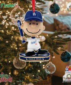 Los Angeles Dodgers Charlie Brown Peanuts 2024 World Series Mini Bighead Ornament