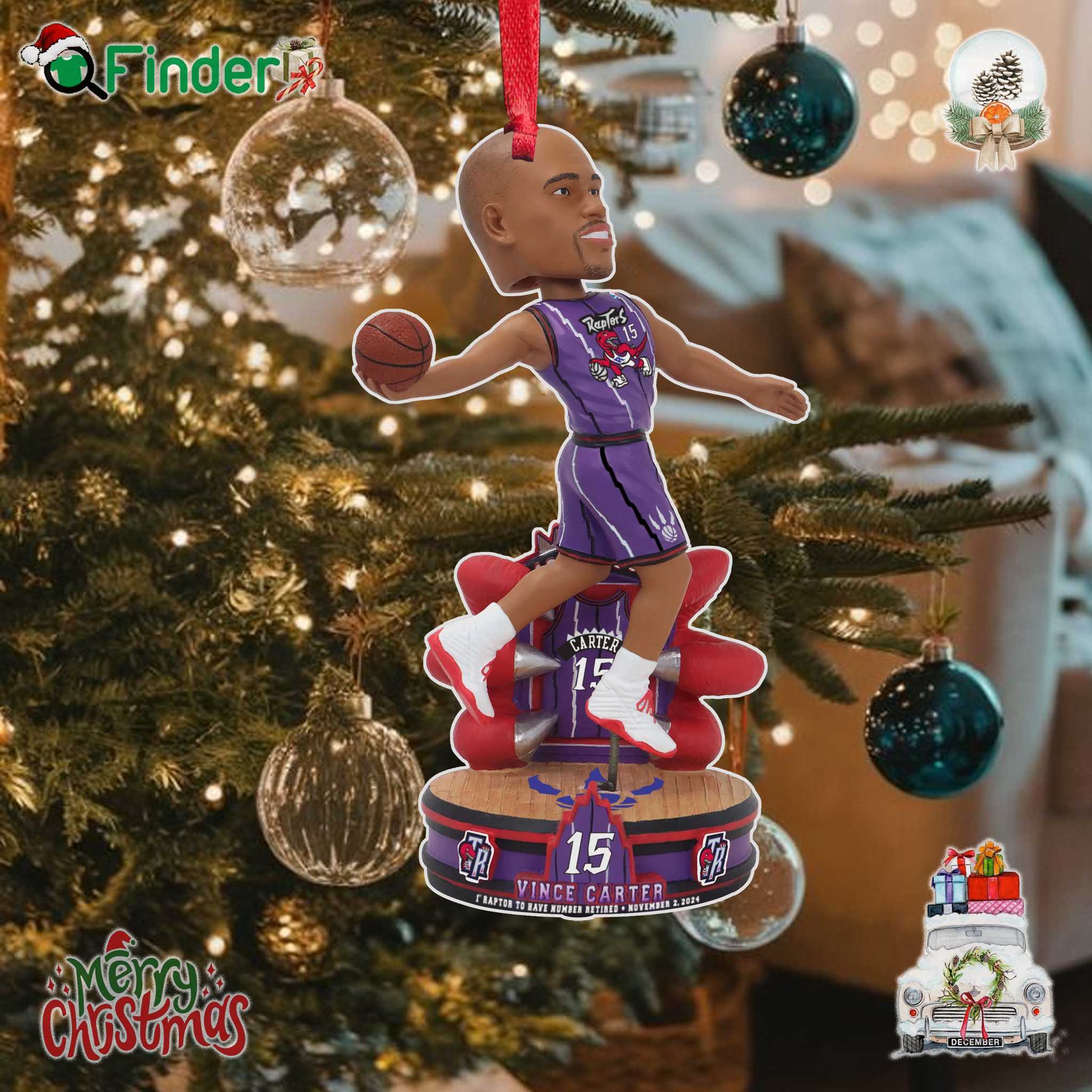 Vince Carter Toronto Raptors Jersey Retirement Ornament Vince Carter Toronto Raptors Jersey Retirement Ornament