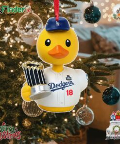 Yoshinobu Yamamoto Los Angeles Dodgers 2024 World Series Champions Duck Ornament
