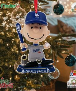 Los Angeles Dodgers Charlie Brown Peanuts 2024 World Series Champions Mini Bighead Ornament