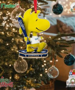 Los Angeles Dodgers Woodstock Peanuts 2024 World Series Mini Bighead Ornament