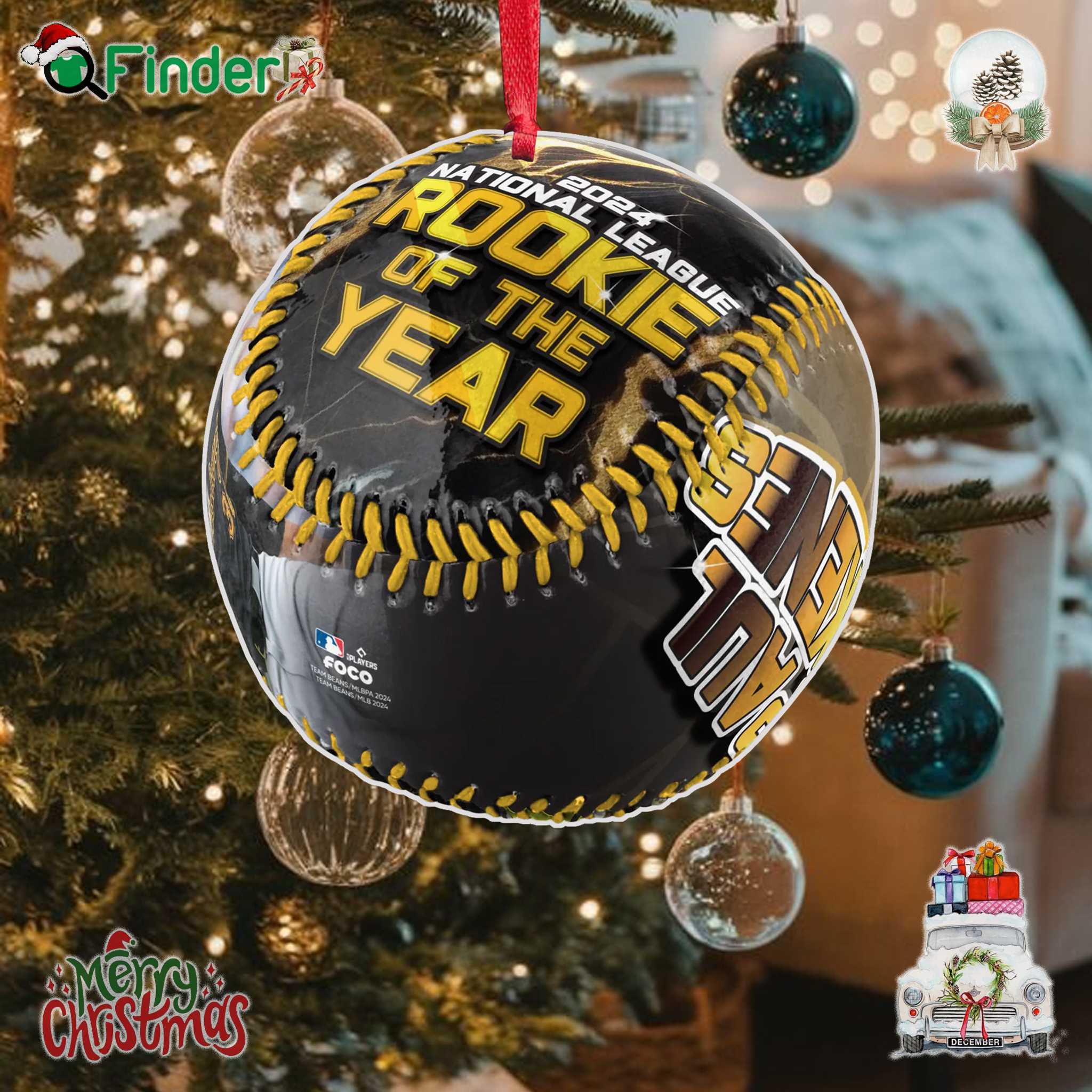 Paul Skenes Pittsburgh Pirates 2024 Nl Rookie Of The Year Baseball Ornament Paul Skenes Pittsburgh Pirates 2024 Nl Rookie Of The Year Baseball Ornament