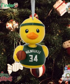 Giannis Antetokounmpo Milwaukee Bucks Player Bobble Duck Mini Ornament