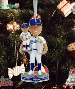 Jack Flaherty Los Angeles Dodgers 2024 World Series Champions Bobble Dubblz Ornament