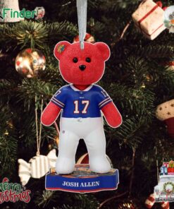 Josh Allen Buffalo Bills Team Beans Player Bear Ornament