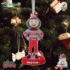 Brutus Buckeye Ohio State Buckeyes Fuzzy Fur Mascot Ornament