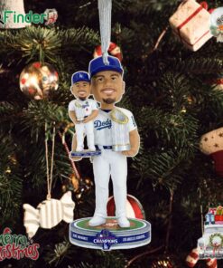 Kike Hernandez Los Angeles Dodgers 2024 World Series Champions Bobble Dubblz Ornament