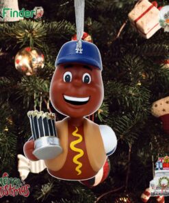 Dodger Dog Los Angeles Dodgers 2024 World Series Champions Mascot Duck Ornament