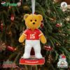 Patrick Mahomes Kansas City Chiefs Team Beans Player Bear Ornament