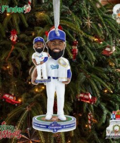 Teoscar Hernandez Los Angeles Dodgers 2024 World Series Champions Bobble Dubblz Ornament