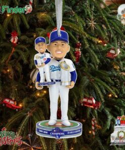 Tommy Edman Los Angeles Dodgers 2024 World Series Champions Bobble Dubblz Ornament