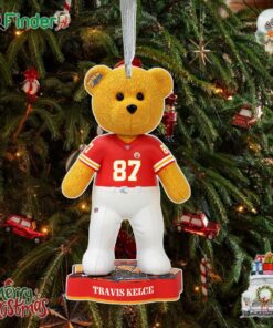 Travis Kelce Kansas City Chiefs Team Beans Player Bear Ornament
