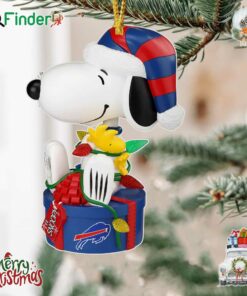 Buffalo Bills Snoopy And Woodstock Peanuts Christmas Ornament