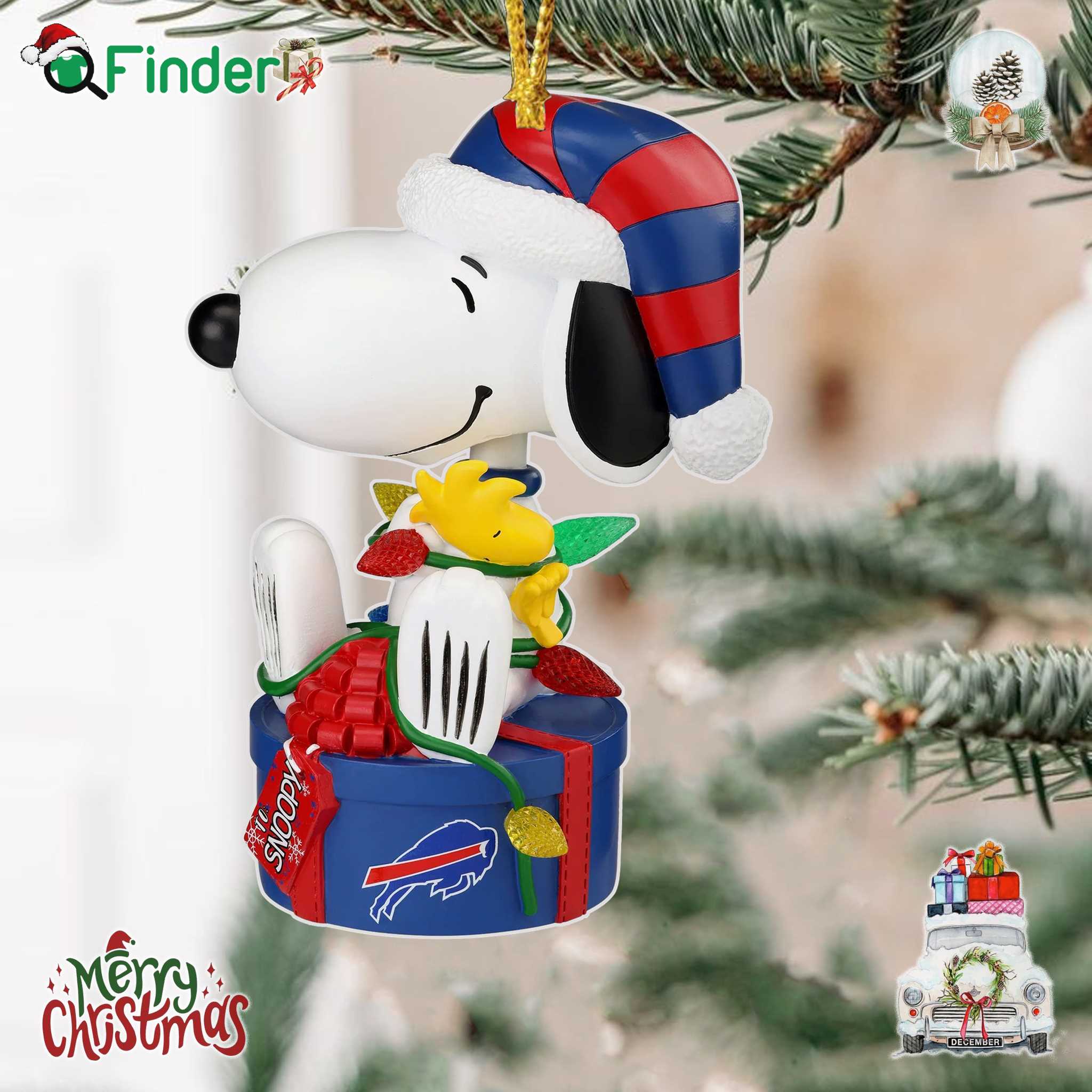 Buffalo Bills Snoopy And Woodstock Peanuts Christmas Ornament Buffalo Bills Snoopy And Woodstock Peanuts Christmas Ornament
