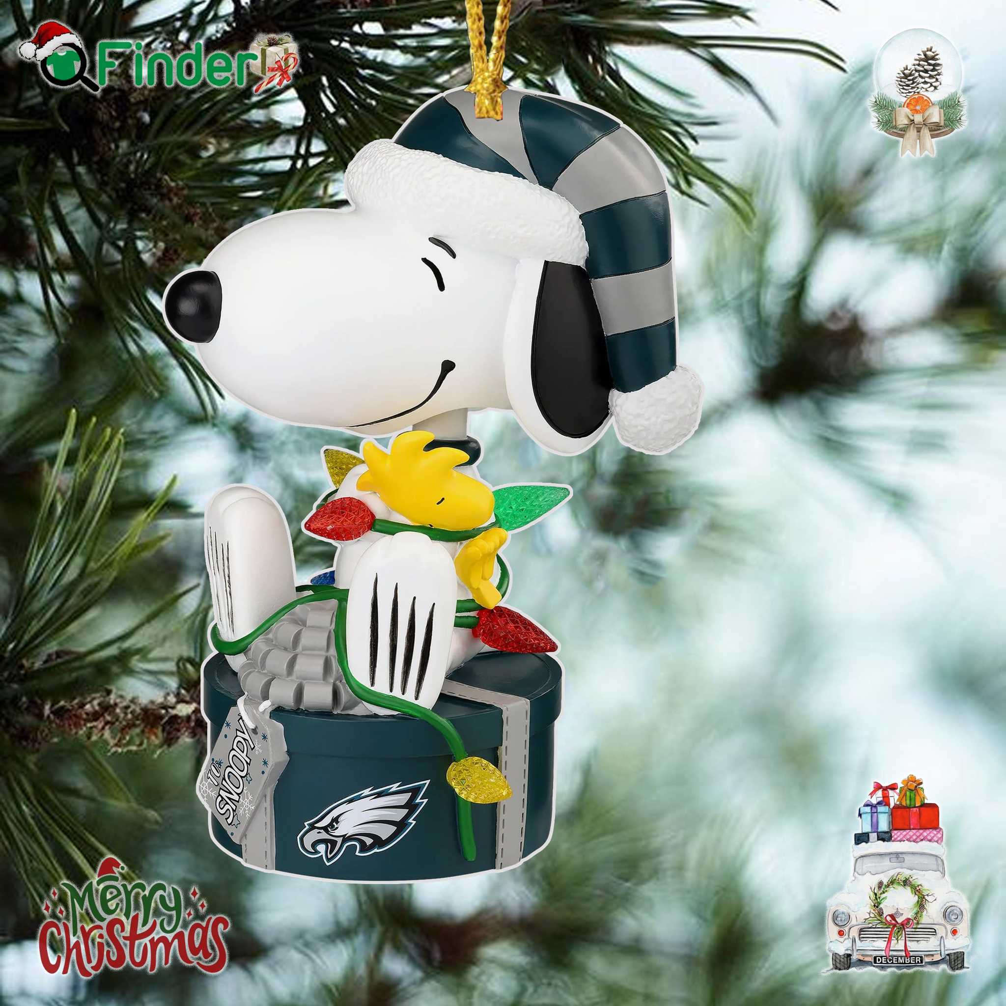 Philadelphia Eagles Snoopy And Woodstock Peanuts Christmas Ornament Philadelphia Eagles Snoopy And Woodstock Peanuts Christmas Ornament