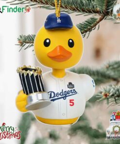 Freddie Freeman Los Angeles Dodgers 2024 World Series Champions Duck Ornament