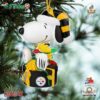 Pittsburgh Steelers Snoopy And Woodstock Peanuts Christmas Ornament