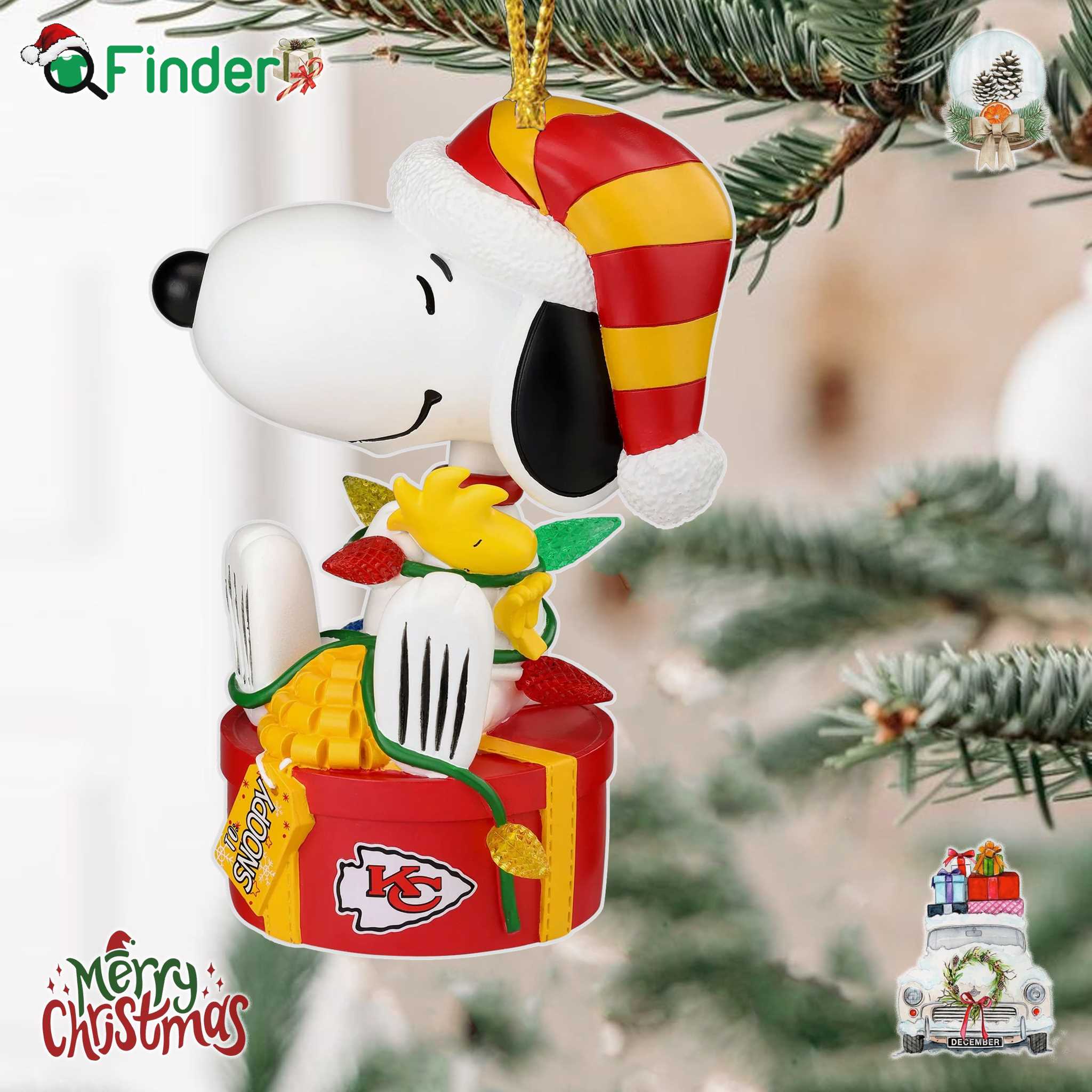 Kansas City Chiefs Snoopy And Woodstock Peanuts Christmas Ornament Kansas City Chiefs Snoopy And Woodstock Peanuts Christmas Ornament