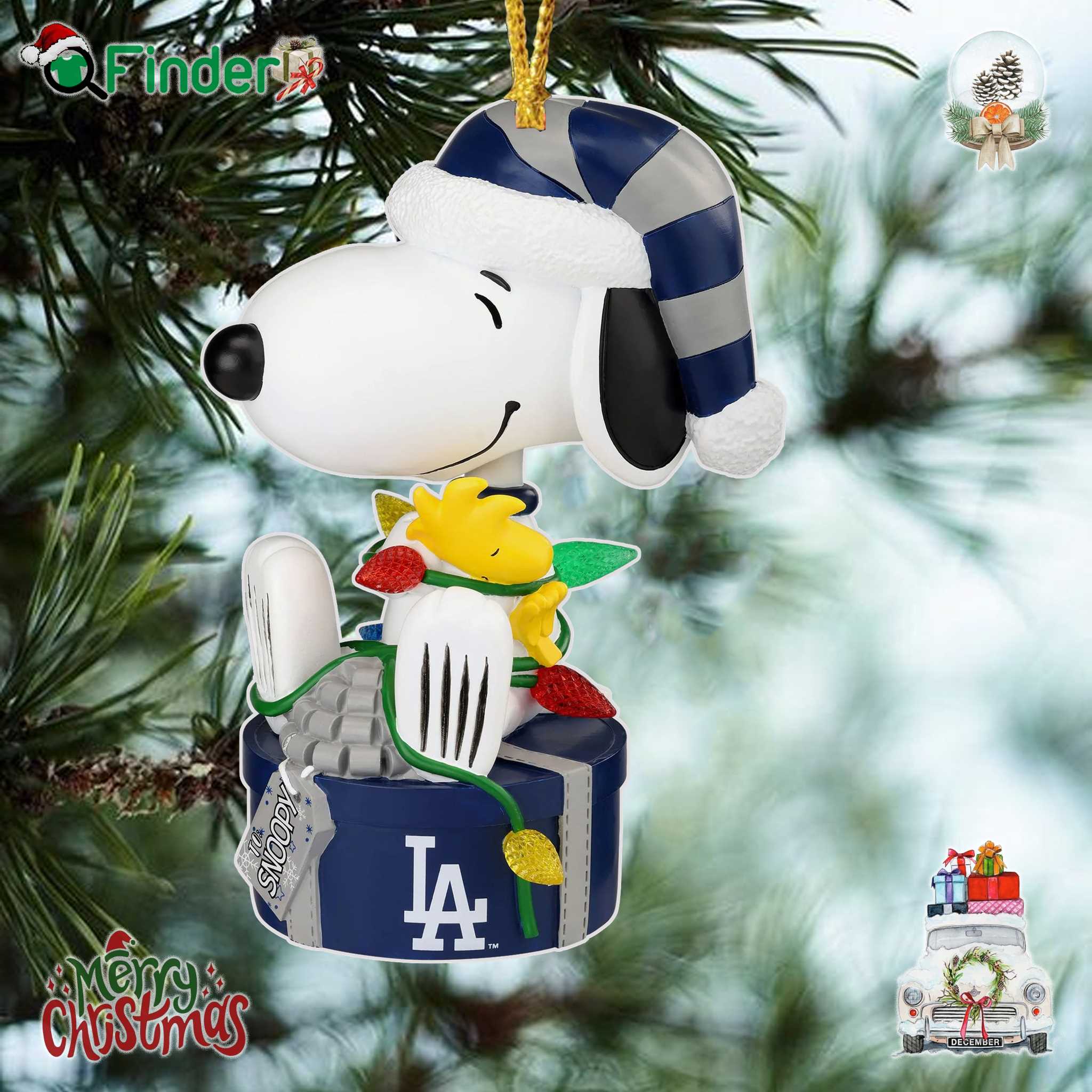 Los Angeles Dodgers Snoopy And Woodstock Peanuts Christmas Ornament Los Angeles Dodgers Snoopy And Woodstock Peanuts Christmas Ornament