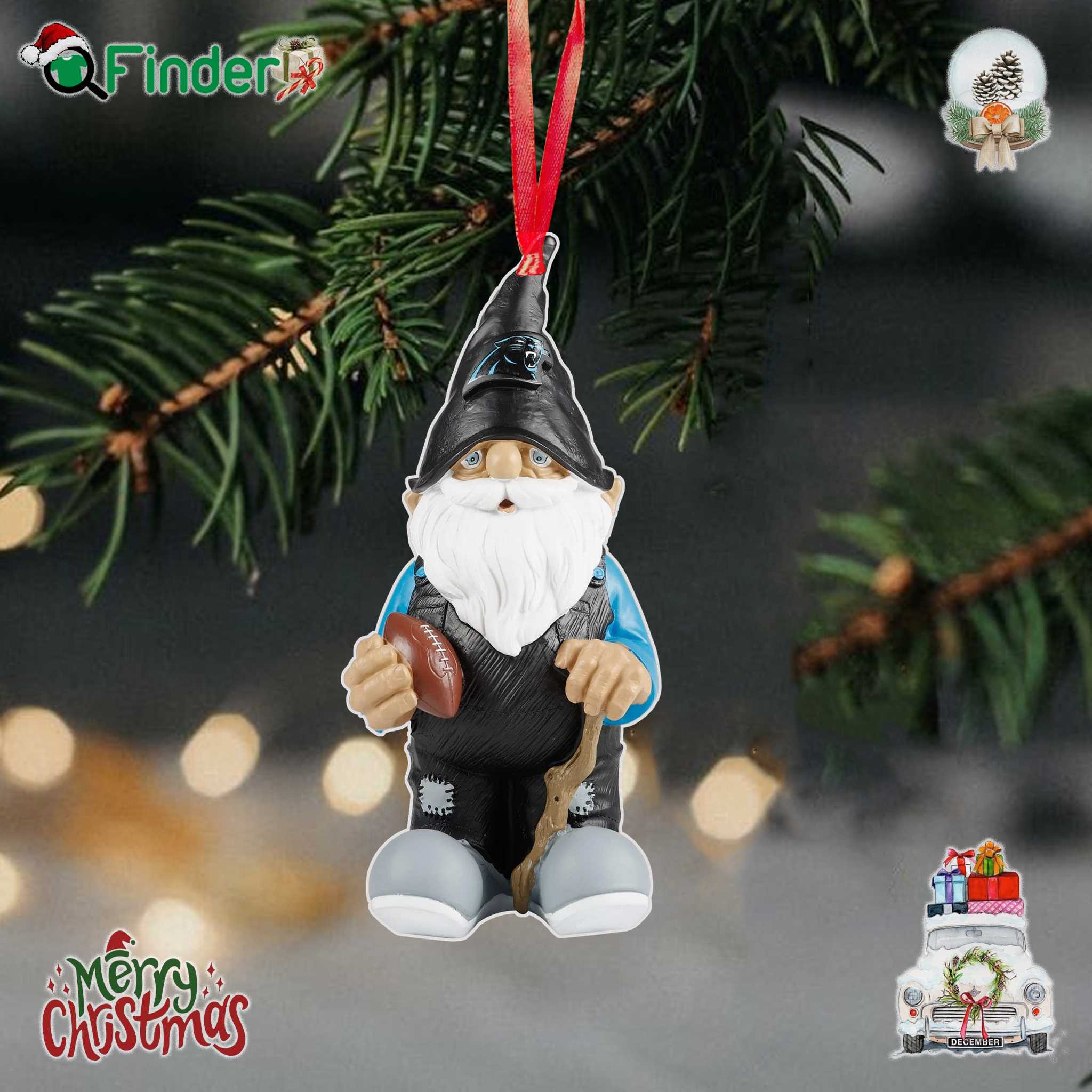 Carolina Panthers Team Gnome Ornament Carolina Panthers Team Gnome Ornament