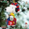 Philadelphia Phillies Snoopy And Woodstock Peanuts Christmas Ornament