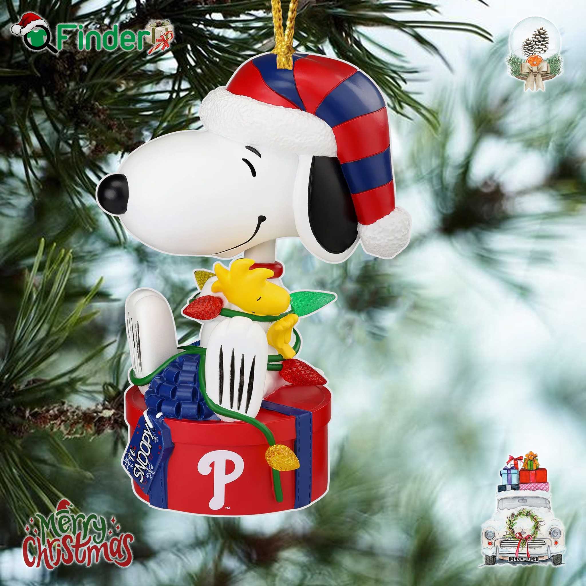 Philadelphia Phillies Snoopy And Woodstock Peanuts Christmas Ornament Philadelphia Phillies Snoopy And Woodstock Peanuts Christmas Ornament